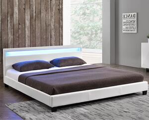 FurniGO Čalouněná postel Paris 180 x 200 cm - bílá
