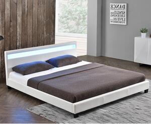 FurniGO Čalouněná postel Paris 180 x 200 cm - bílá