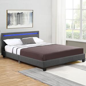 FurniGO Čalouněná postel Verona 120 x 200 cm - šedá