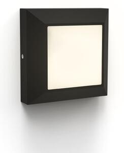 LUTEC Venkovní nástěnné orientační LED osvětlení HELENA, 4,5W, teplá bílá, 10x10cm, čtvercové, černé, IP54 6402105012