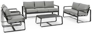 Černý kovový zahradní konferenční stolek Bizzotto Merrigan 105 x 62