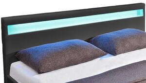 FurniGO Čalouněná postel Paris 140 x 200 cm - tmavě šedá
