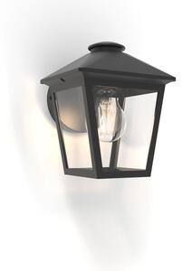 LUTEC Venkovní nástěnné osvětlení ZAGO, 1xE27, 40W, lucerna, černé, IP44 5294502012