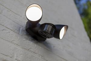 LUTEC Venkovní nástěnné LED osvětlení SHRIMP s bezpečnostním senzorem, 23,5W, denní bílá, černé 7622222012