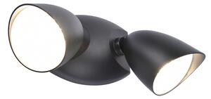LUTEC Venkovní nástěnné LED osvětlení SHRIMP, 23,5W, denní bílá, černé, IP54 7622221012