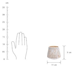 YOKO Svícen na čajovou svíčku 11 cm - bílá