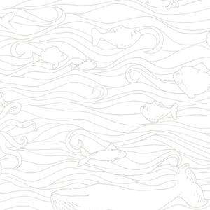 Eijffinger Dětská vliesová tapeta Moře, velryby 399040