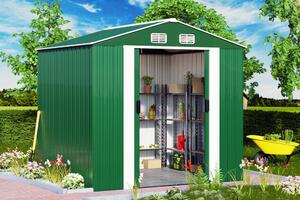 - Zahradní domek 257 cm x 205 cm x 177,5 cm - zelený
