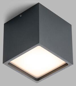LED2 Venkovní stropní LED osvětlení CUBE, 12W, teplá bílá, čtvercové, antracit, IP54 5111134