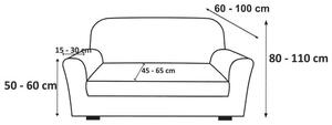 DekorTextil Potah na sedací soupravu elastický Andrea - bílo-černý ROZMĚR: křeslo š. 60 - 110 cm