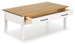 Bílý borovicový konferenční stolek Marckeric Miranda 100 x 55 cm