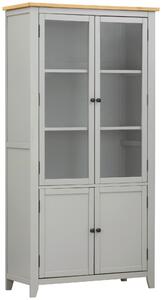 VITRÍNA, dub, borovice, šedá, čiré, přírodní barvy, 100/195/43 cm MID.YOU - Kredence a vitríny, Online Only