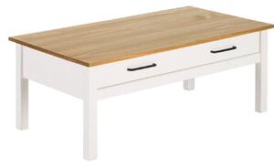 Bílý borovicový konferenční stolek Marckeric Miranda 100 x 55 cm