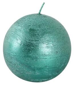 Rustikální svíčka koule 8cm PROVENCE zelená