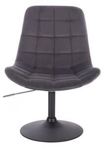 LuxuryForm Židle PARIS VELUR na černém talíři - šedá