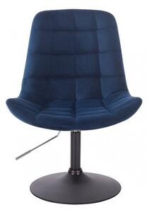 LuxuryForm Židle PARIS VELUR na černém talíři - modrá