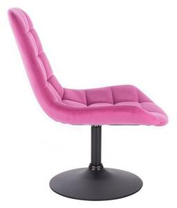 LuxuryForm Židle PARIS VELUR na černém talíři - růžová