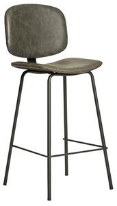 Tmavě šedá koženková barová židle Marckeric Mali 73 cm