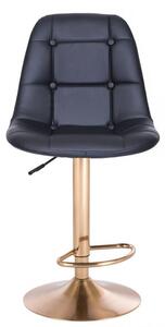 Barová židle SAMSON na zlatém talíři - černá
