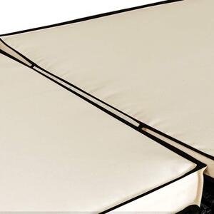 FurniGO Zahradní lavice - umělý ratan, 230 cm - nastavení polohy