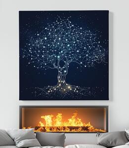 Obraz na plátně - Strom života Zářivé souhvězdí FeelHappy.cz Velikost obrazu: 40 x 40 cm