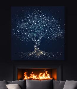 Obraz na plátně - Strom života Zářivé souhvězdí FeelHappy.cz Velikost obrazu: 60 x 60 cm
