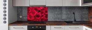 Panel do kuchyně Kapky na růžích pl-pksh-100x70-f-122317792
