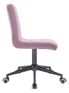 Židle TOLEDO VELUR na černé podstavě s kolečky - fialový vřes