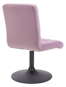 Židle TOLEDO VELUR na černém talíři - fialový vřes