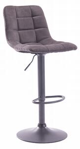 Barová židle LAHELA, šedá / černá