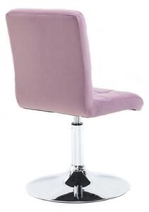Židle TOLEDO VELUR na stříbrném talíři - fialový vřes