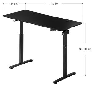 Juskys Kancelářský stůl 140x60cm - černý