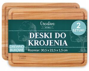 Krájecí prkénko Creative Home dřevěné 2 ks