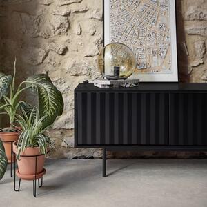 Černý dřevěný TV stolek Teulat Sierra 180 x 40 cm