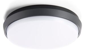 LED2 Venkovní přisazené stropní LED osvětlení LUNA, 20W, teplá bílá, kulaté, černé, IP54 5130734