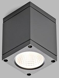 LED2 Venkovní přisazené stropní LED osvětlení KUBO, 6W, teplá bílá, čtvercové, antracitové, IP54 5130334