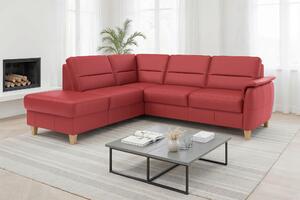ROHOVÁ SEDAČKA, kůže, červená Sit & More - Sedací soupravy, Online Only