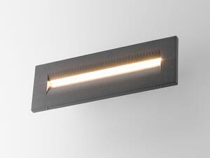 LED2 Venkovní zápustné nástěnné LED osvětlení STEP, 8,5W, teplá bílá, hranaté, antracitové, IP54 5141534