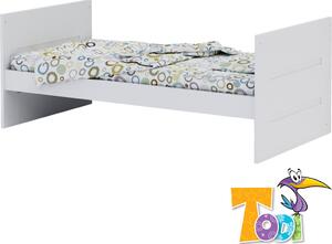 Variabilní postýlka 70 x 140 cm Todi White Bunny (včetně přestavby na juniorskou postel)