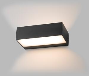 LED2 Venkovní nástěnné LED osvětlení KVADER, 2x4,5W, teplá bílá, hranaté, antracitové, IP54 5130134