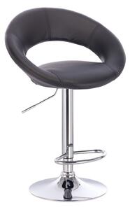 LuxuryForm Barová židle NAPOLI na stříbrném talíři - černá