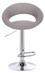 Barová židle NAPOLI na stříbrném talíři - šedá