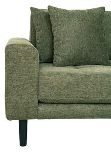 Designová sedačka s otomanem Ansley olivovo-zelená - pravá