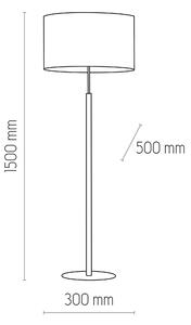 TK-LIGHTING Stojací moderní lampa DEVA, 1xE27, 60W, kulatá, béžová 5199