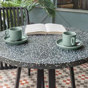 Černý terrazzo zahradní stůl Kave Home Tella 75 cm