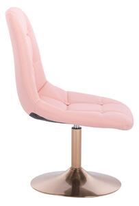 LuxuryForm Židle SAMSON na zlatém talíři - růžová