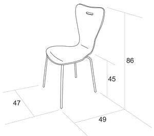 Jídelní židle chromovaná JOHANA Z12