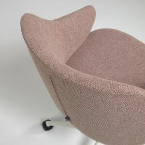 Růžová látková konferenční židle Kave Home Einara