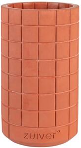 Terakotově červená betonová váza ZUIVER FAJEN 26 cm