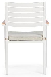 Bílá kovová zahradní židle Bizzotto Dalmar